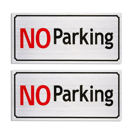 2-Pack BlazeVideo No Parking Signs Warning Sign Aluminum Metal Signage Hanging Sign 7 X 10